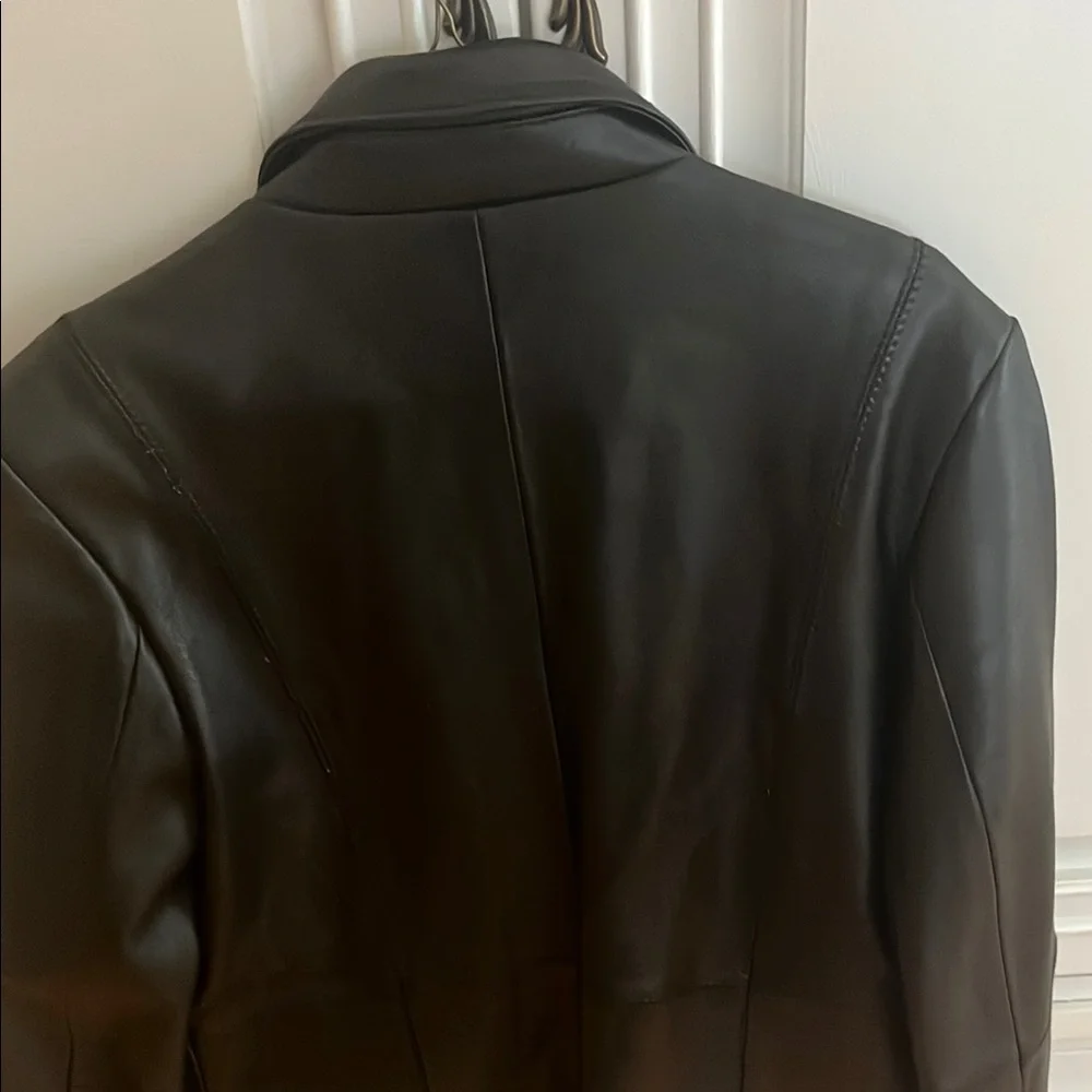 Adler Black Leather Jacket - Picture 3 of 4